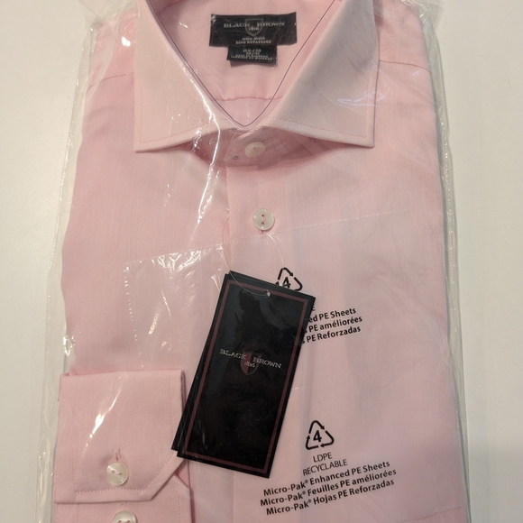 Black Brown 1826 Light Pink Dress Shirt - Picture 1 of 3
